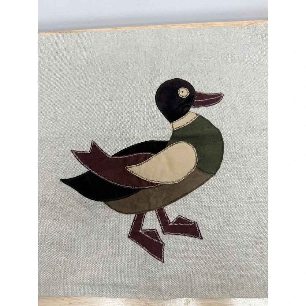 Grassauer Schürzenstube German Mallard Duck Applique Cotton Pillow Cover #60